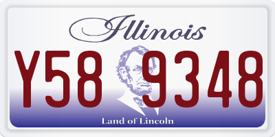 IL license plate Y589348