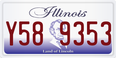 IL license plate Y589353