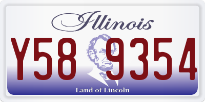 IL license plate Y589354