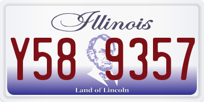 IL license plate Y589357