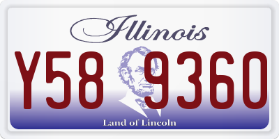 IL license plate Y589360