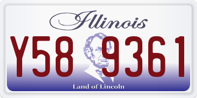 IL license plate Y589361