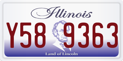 IL license plate Y589363