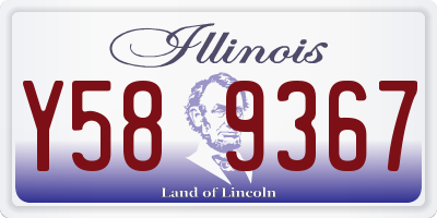 IL license plate Y589367