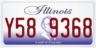 IL license plate Y589368