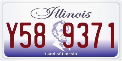IL license plate Y589371
