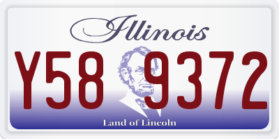 IL license plate Y589372