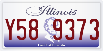 IL license plate Y589373