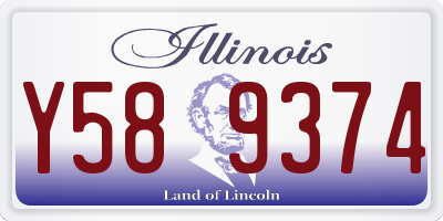 IL license plate Y589374