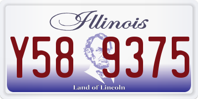IL license plate Y589375