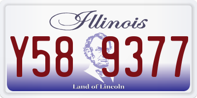 IL license plate Y589377