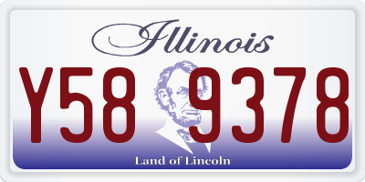 IL license plate Y589378