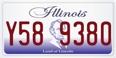 IL license plate Y589380