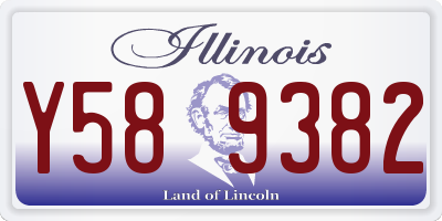 IL license plate Y589382