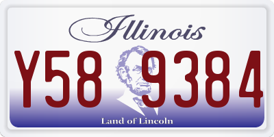 IL license plate Y589384