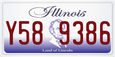 IL license plate Y589386