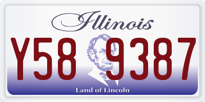 IL license plate Y589387
