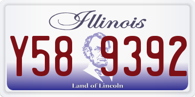 IL license plate Y589392