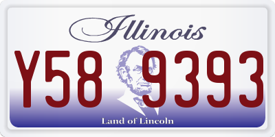 IL license plate Y589393