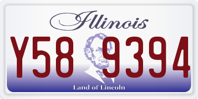 IL license plate Y589394