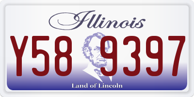 IL license plate Y589397