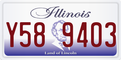 IL license plate Y589403