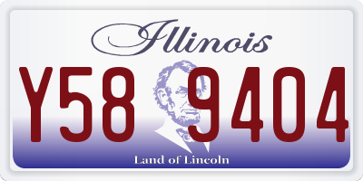 IL license plate Y589404