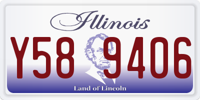 IL license plate Y589406