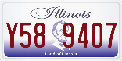 IL license plate Y589407