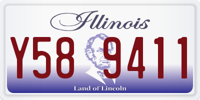 IL license plate Y589411