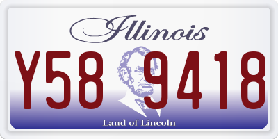 IL license plate Y589418