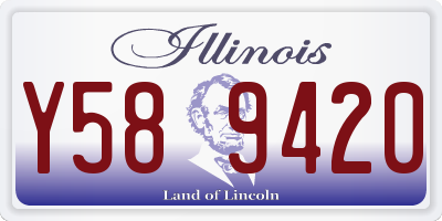 IL license plate Y589420