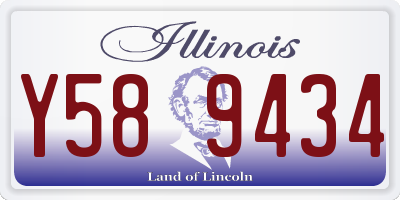 IL license plate Y589434