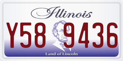 IL license plate Y589436