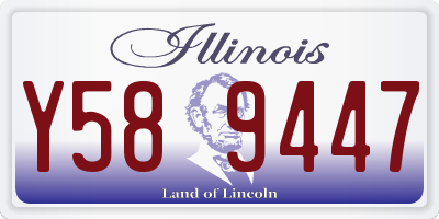 IL license plate Y589447