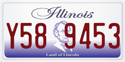 IL license plate Y589453