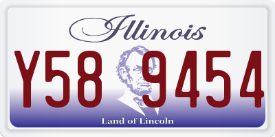 IL license plate Y589454