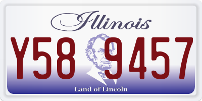 IL license plate Y589457