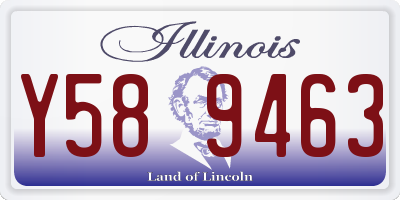 IL license plate Y589463