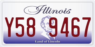 IL license plate Y589467