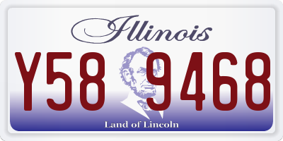 IL license plate Y589468