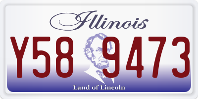 IL license plate Y589473