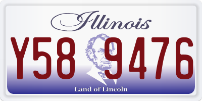 IL license plate Y589476