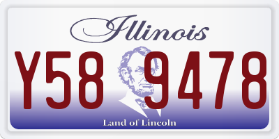 IL license plate Y589478