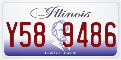 IL license plate Y589486