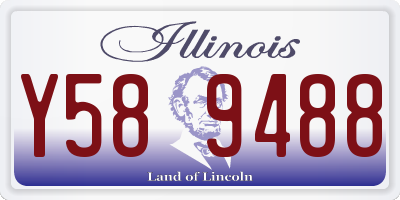 IL license plate Y589488
