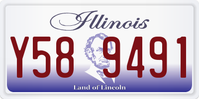 IL license plate Y589491