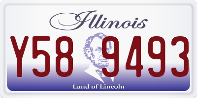 IL license plate Y589493