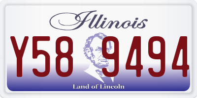 IL license plate Y589494