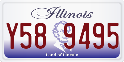 IL license plate Y589495